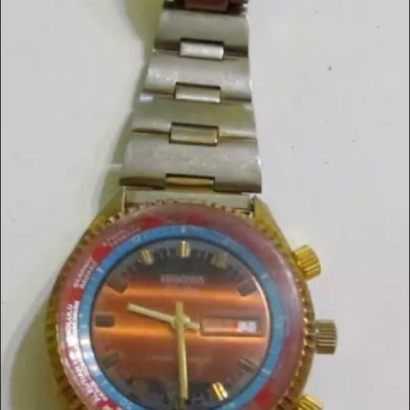 VINTAGE KRONOTRON ELECTRA CALENDAR LIFETIME MAINSPRING WINDING SWISS WATCH - Picture 4 of 7